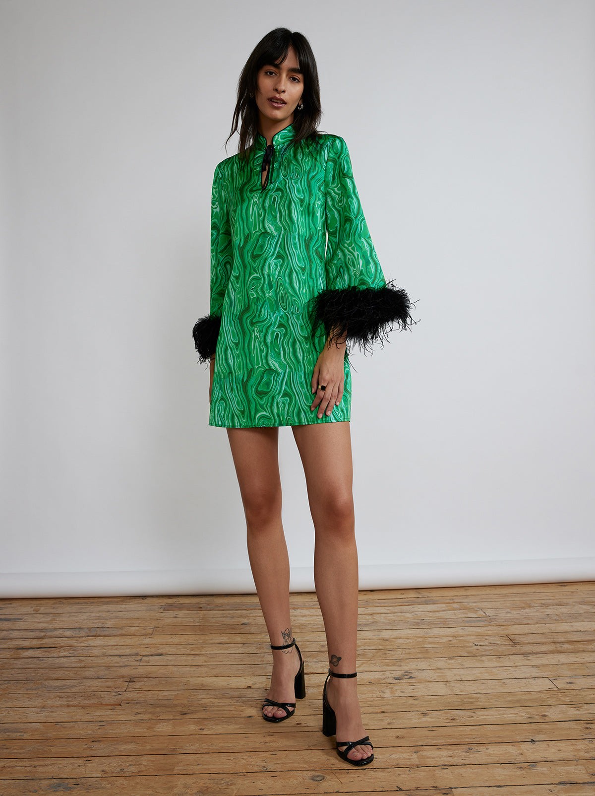 Carlotta Malachite Print Mini Dress